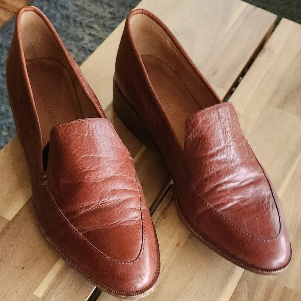 Brown Leather Madewell Frances Loafers size 6 - Picture 7 of 9